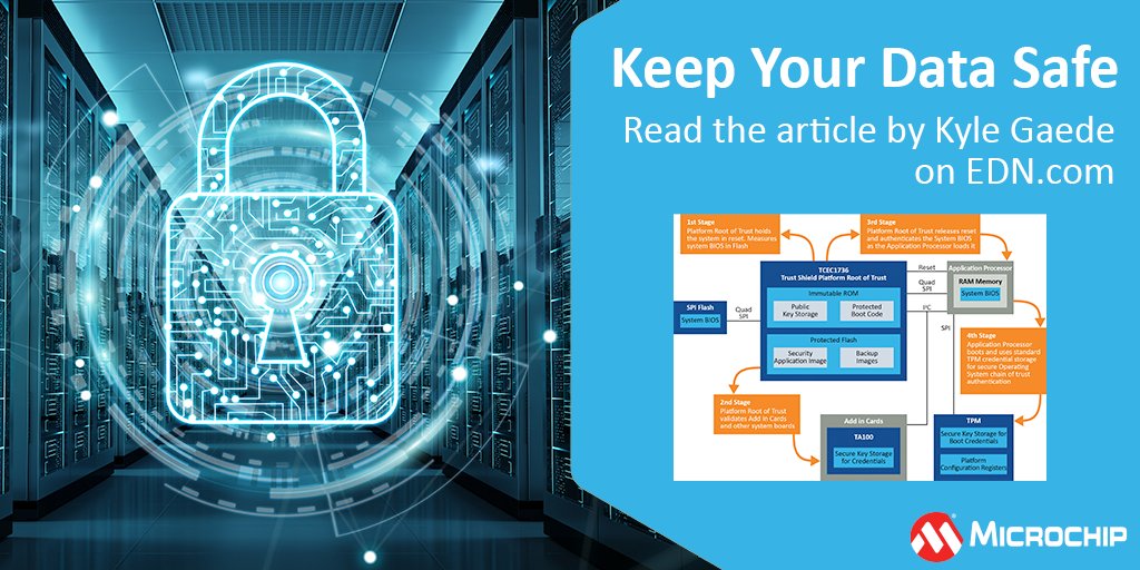 MicrochipTech's tweet image. A focus on the key pillars of information assurance can go a long way in keeping your data safe and shoring up cybersecurity measures. Read more in this article from our Kyle Gaede, published in @EDNcom: mchp.us/3H98C2u. #Cybersecurity #Security #TrustedPlatformModule