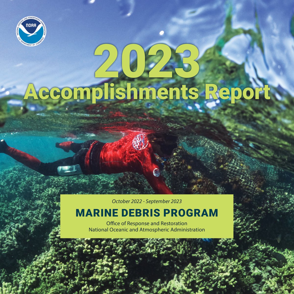 We are pleased to release our 2023 Accomplishments Report! This report is a snapshot of the work of the NOAA #MarineDebris Program and our partners throughout the fiscal year. blog.marinedebris.noaa.gov/noaa-marine-de…