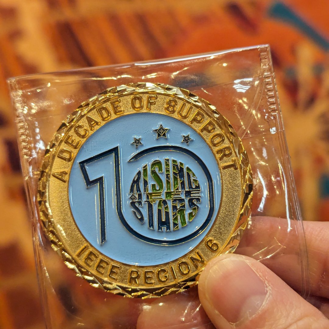 ieeerisingstars's tweet photo. To commemorate our ten year anniversary, everyone who attended this year got a digital badge from @IEEE Educational Activities Certificates !  We're so happy to see people are showing off their pride of attendance! Thank you to @IEEE - Region 6 for sponsoring this effort! https://t.co/LIoXSsdCdr
