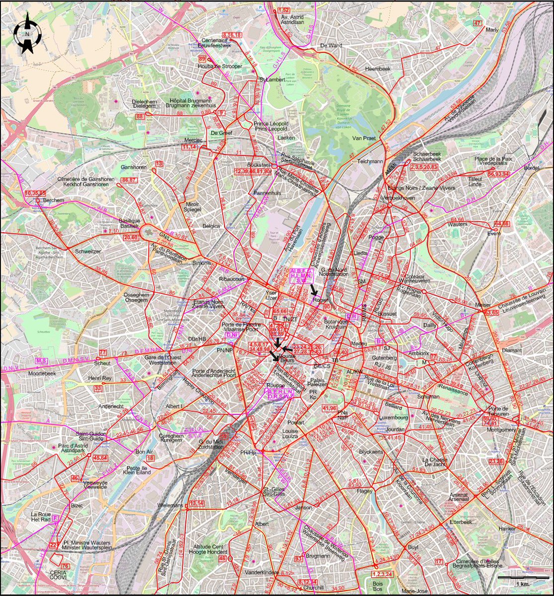 72 jaar geleden waren er zo. veel. tramlijnen. in #Brussel 😍😍