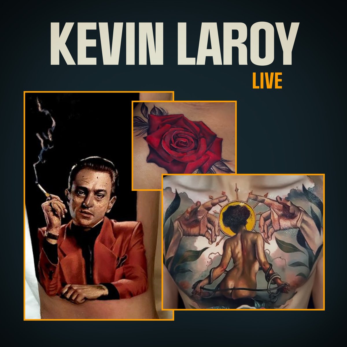 We are stoked to have the incredible @kevinthelaroy on the show! You've seen him on: Ink Master @inkmaster Black Ink Crew @BlackInkCrew How Far is Tattoo Far? @MTV Don't miss it 👇 twitter.com/i/broadcasts/1…