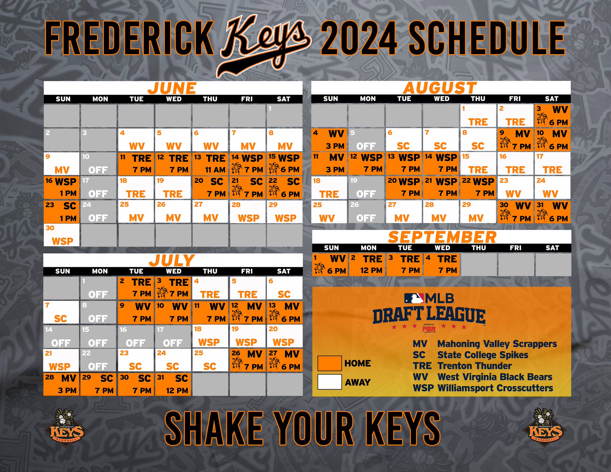 Frederick Keys Schedule 2025 Brooks Maribeth