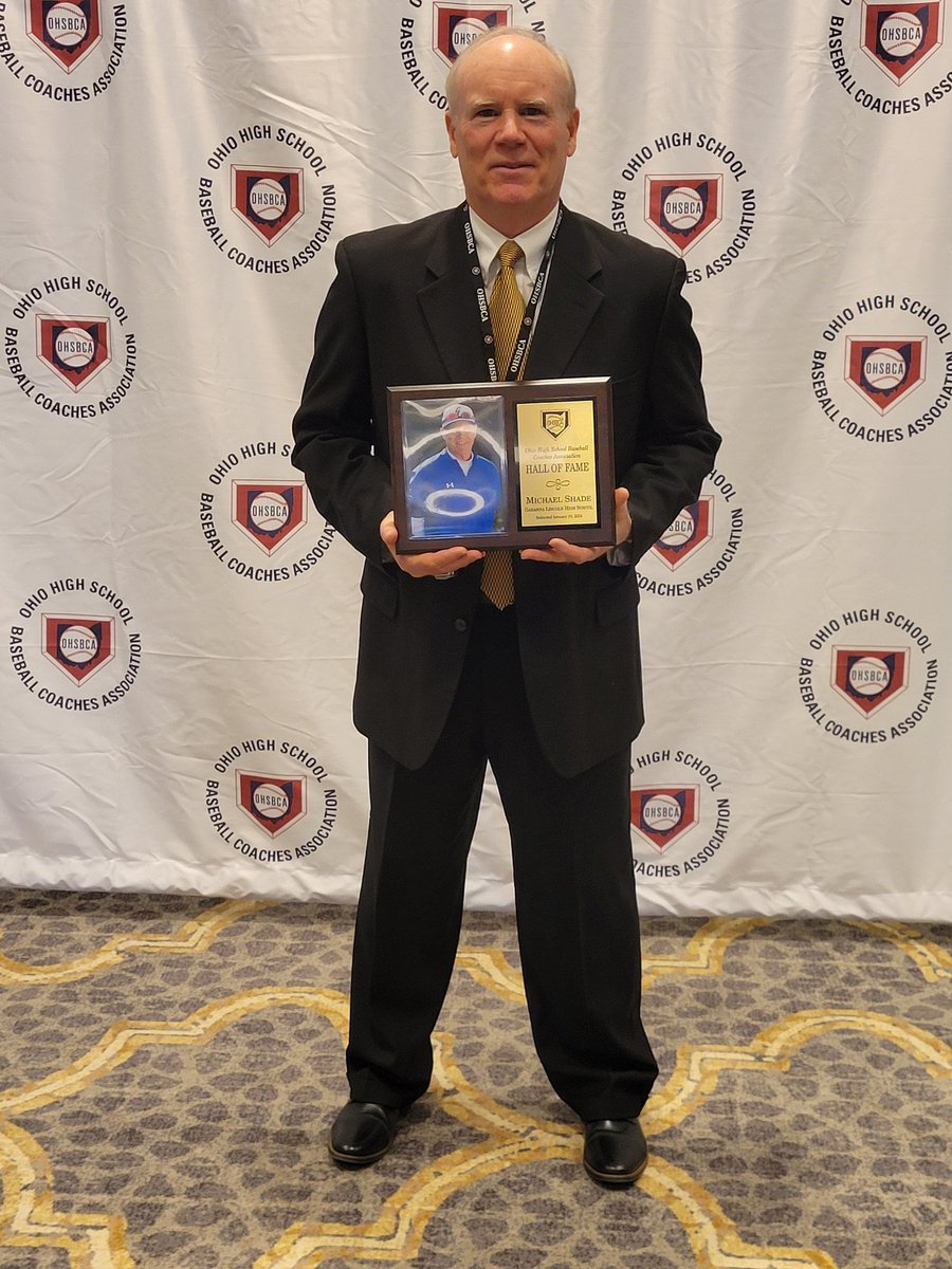 Congratulations, Coach Shade! 2024 OHSBCA HOF @GahannaBaseball