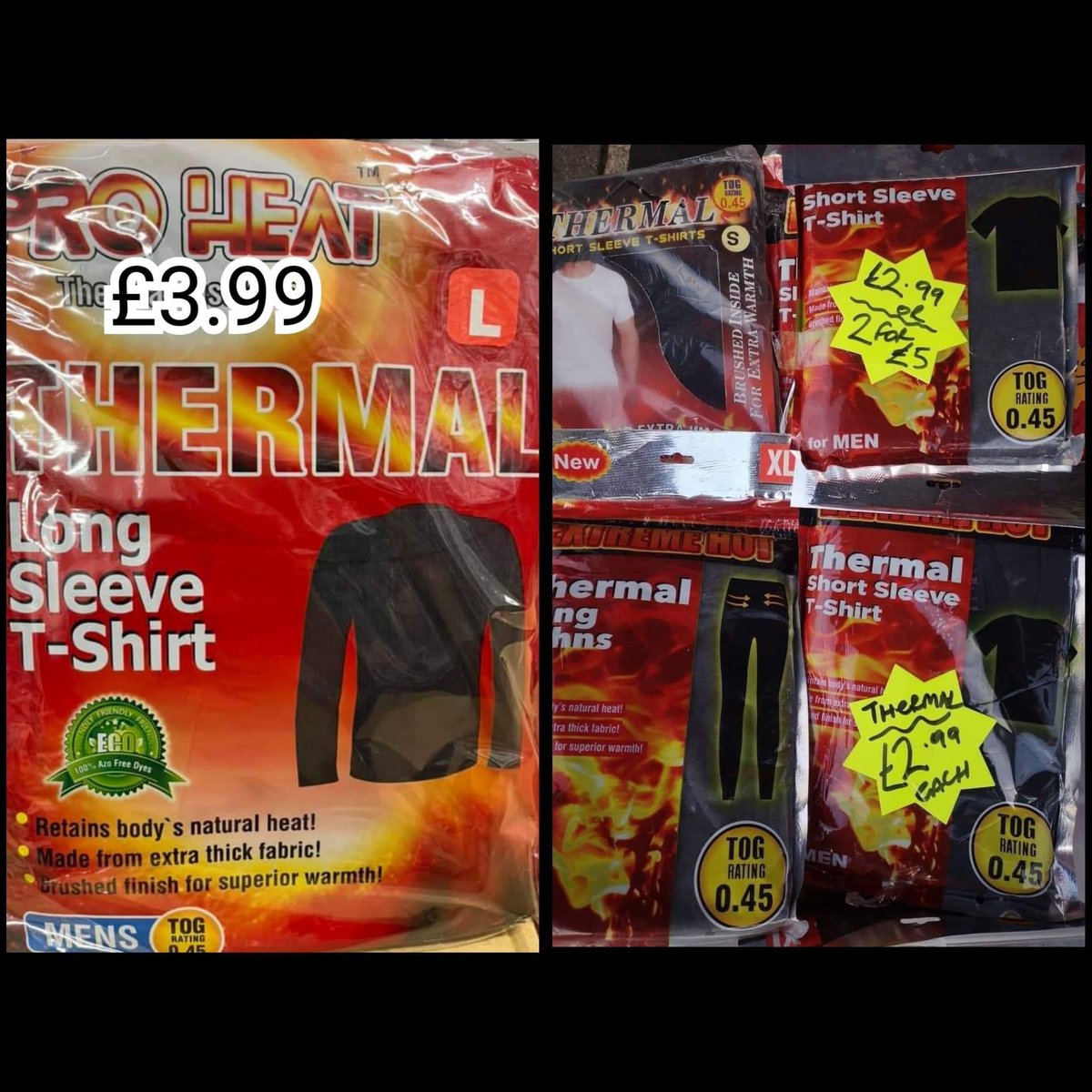 Joseph75172069's tweet photo. Thermal t shirts or bottoms only £1 💷 long sleeve £2 tomorrow in @Huytonvilcentre wile stock lasts 👍 @BLUENOSEBOB1878 @willo_ian @Stevo_Stonko @Brian_ban @ScouserSue @pbucko62 @pearson_cathy @angiesliverpool @LADancer2 @LyndseyCritchle @SheilaToft @FrancisVentre https://t.co/xd9XM5Kguc