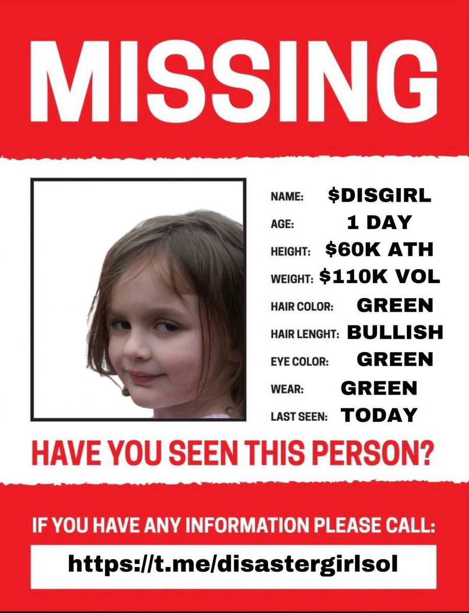 tiredwtf's tweet photo. #FINDMYBABY $DISGIRL #DISGIRL https://t.co/S26aXba33d