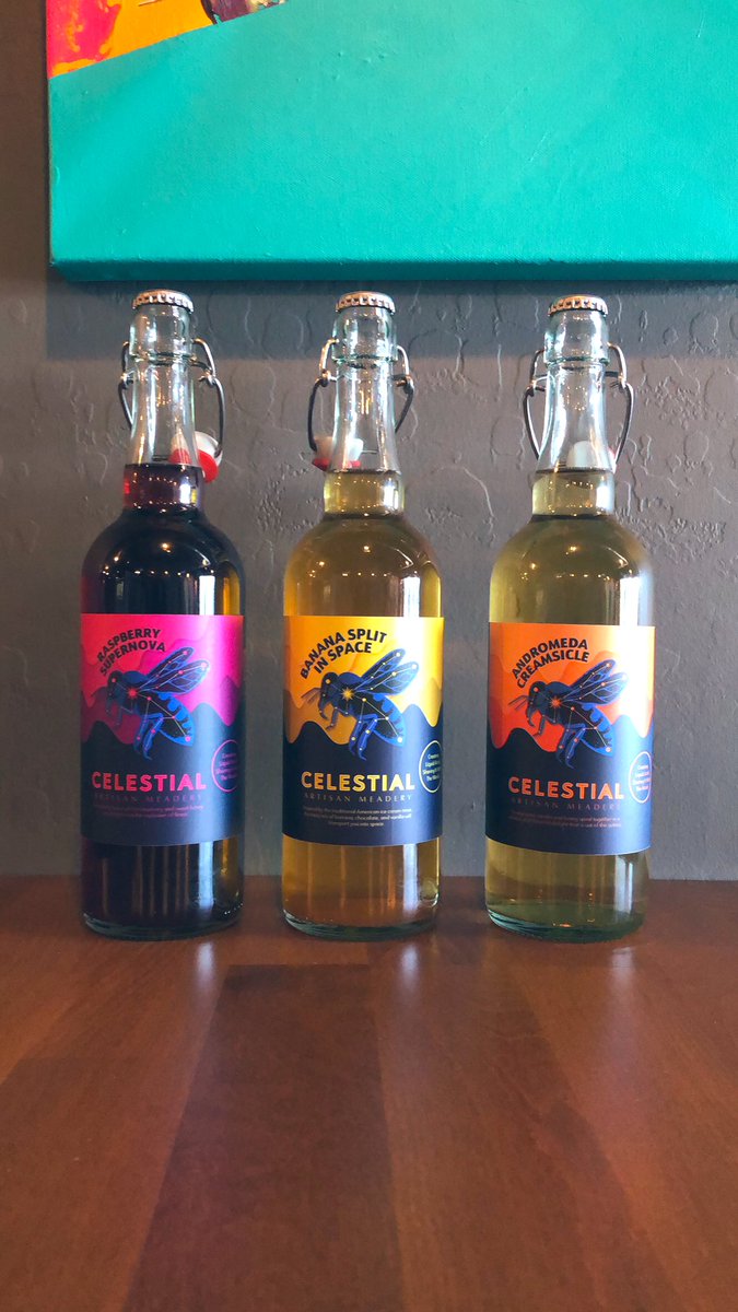 CatWagon_Tap's tweet photo. We’ve been Meading to show you something. Three different flavors of meads. We also offer the same flavors in barrel aged meads. @CelestialMeads https://t.co/pvY7gle4pH