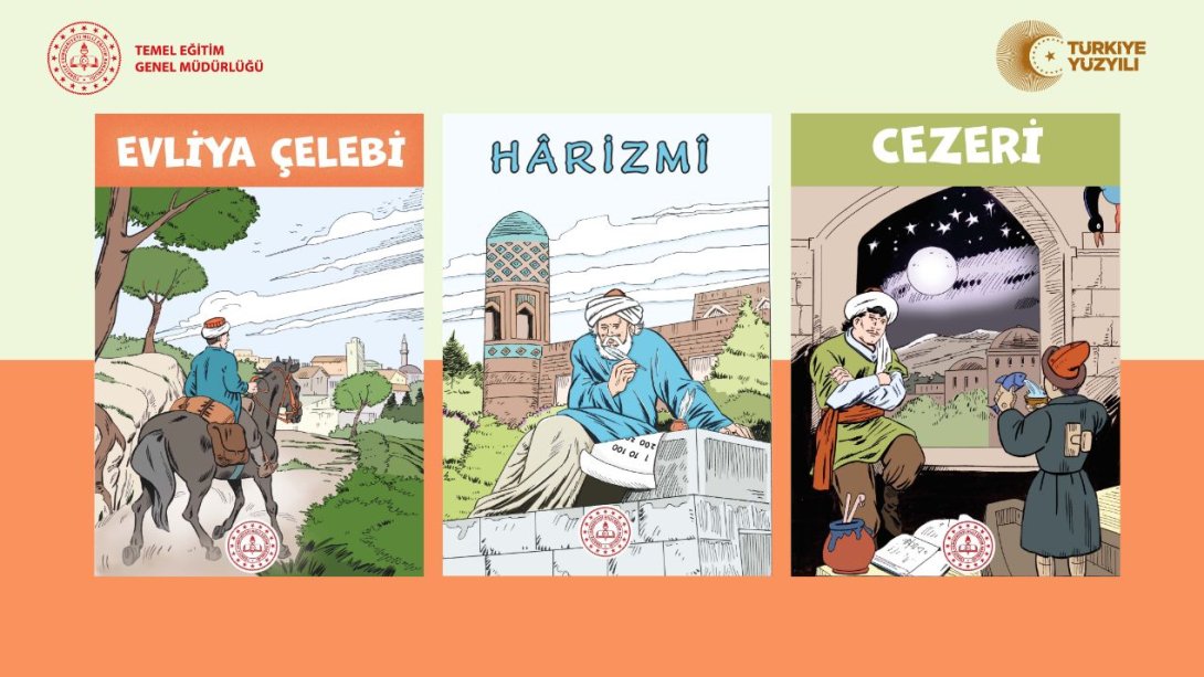 Tarihimize damga vuran şahsiyetlerin hayatını öğrencilere görsel bir zenginlikle sunmak amacıyla hazırlanan "Bilim İnsanları Çizgi Roman Serisi"nin ilk kitapları Evliya Çelebi, Hârizmi ve Cezeri yayımlandı. 

<a href="/Yusuf__Tekin/">Yusuf Tekin</a> <a href="/farukyelkenci/">Ömer Faruk Yelkenci</a> <a href="/tcmeb/">Millî Eğitim Bakanlığı</a> 

➡️meb.ai/UhVSbEv