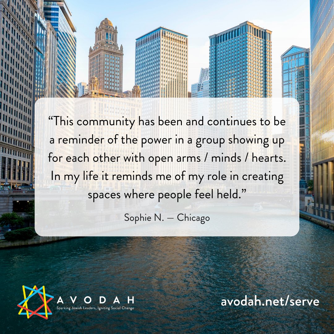 #Shabbat love for the Avodah community from one of our Service Corps Members in the Chicago Bayit. We couldn't be more grateful for our Service Corps family and the beautiful individuals that make it so special. Want to join the community? Visit avodah.net/serve ❤️