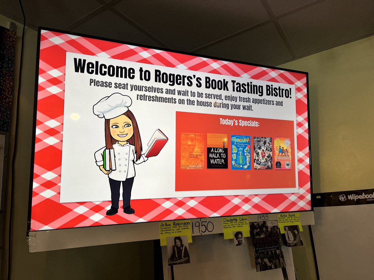 RogersRead's tweet photo. So much fun at our Book Tasting today! https://t.co/qaWeArJuOw