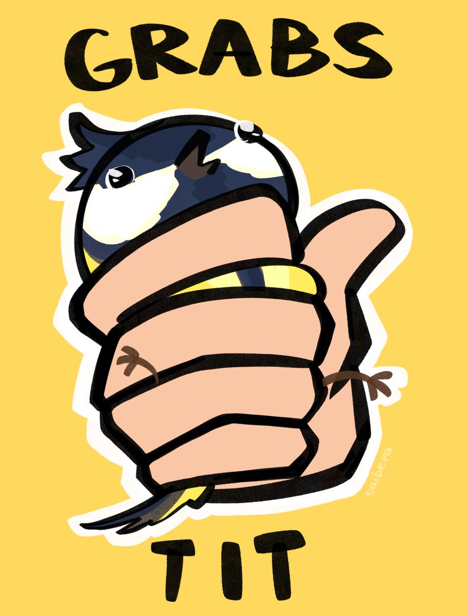 _saibera's tweet image. grabs tit