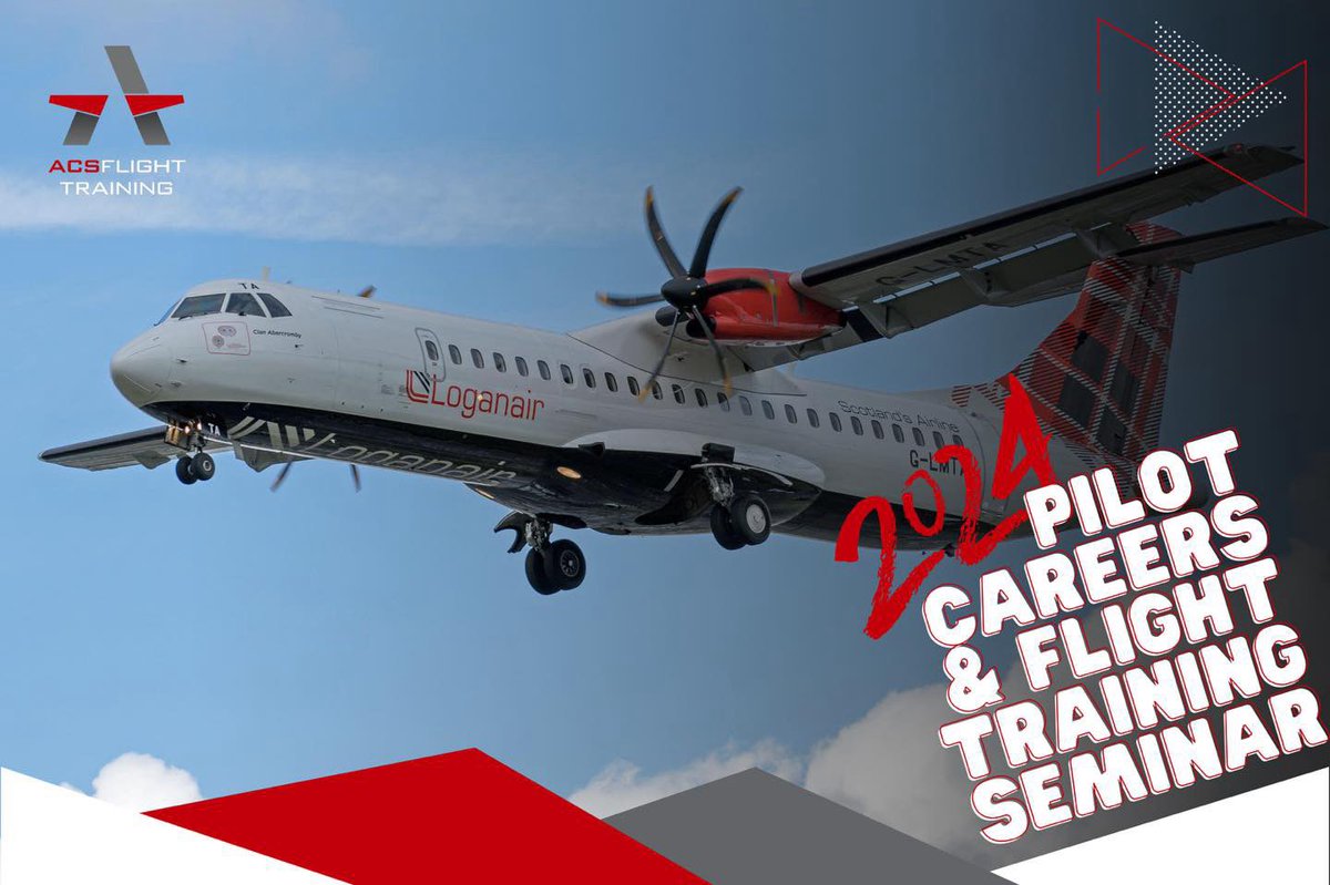 Many of our students progress to a very successful role at @FlyLoganair! That’s why we’re beyond excited that Scotland’s airline are joining us at Glasgow Airport Holiday Inn for our Pilot Careers & Flight Training Seminar 2024! 🛩️🏴󠁧󠁢󠁳󠁣󠁴󠁿