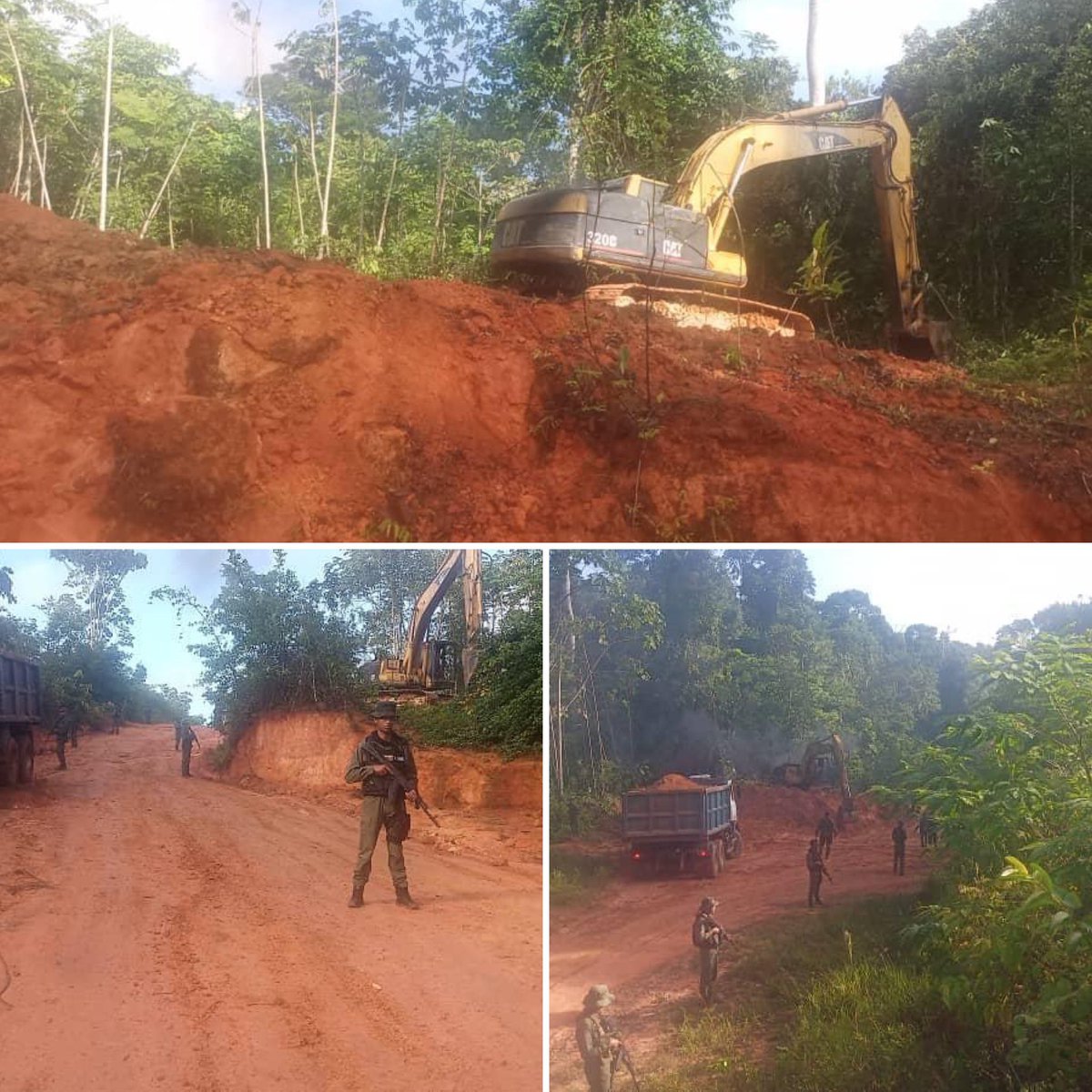 dhernandezlarez's tweet photo. #FANB con sus soldados pioneros, abriendo rutas y acondicionando el terreno del territorio de la @ZodiEsequiba64 para el desarrollo nacional !

#IntegrarEsVencer https://t.co/glNFLdyT9C