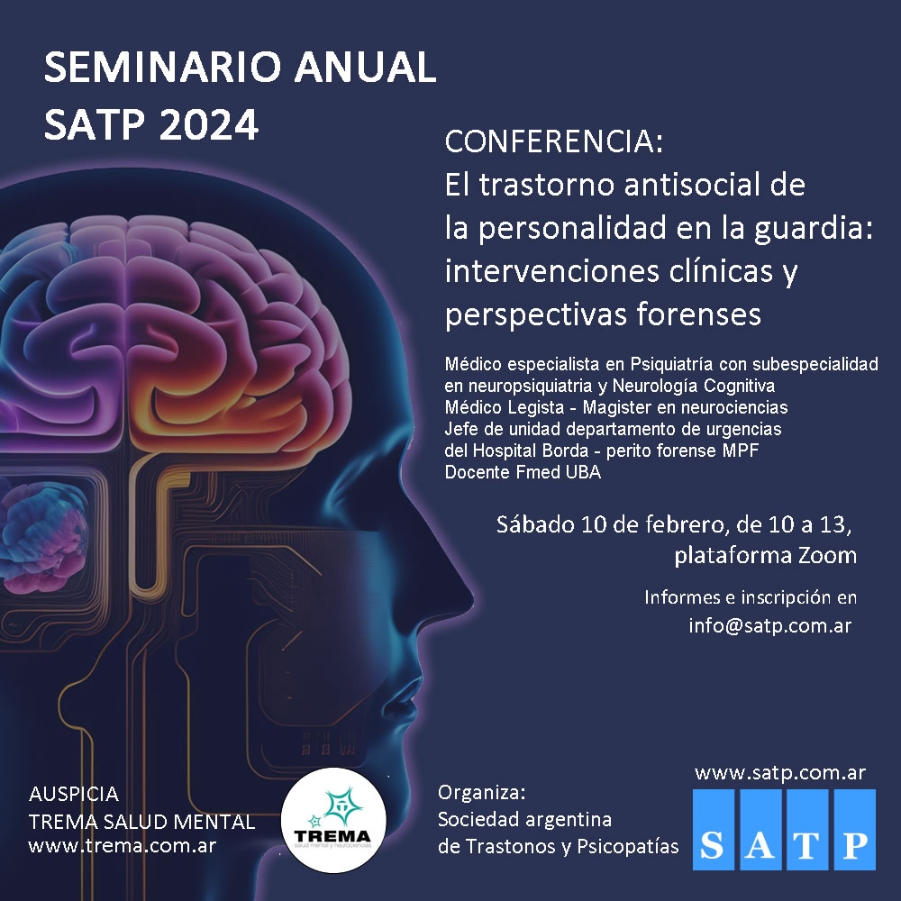 Los esperamos! Info@satp.com.ar  satp.com.ar trema.com.ar
#Urgencias #SaludMental #Psicología #Psiquiatria #Neurociencia