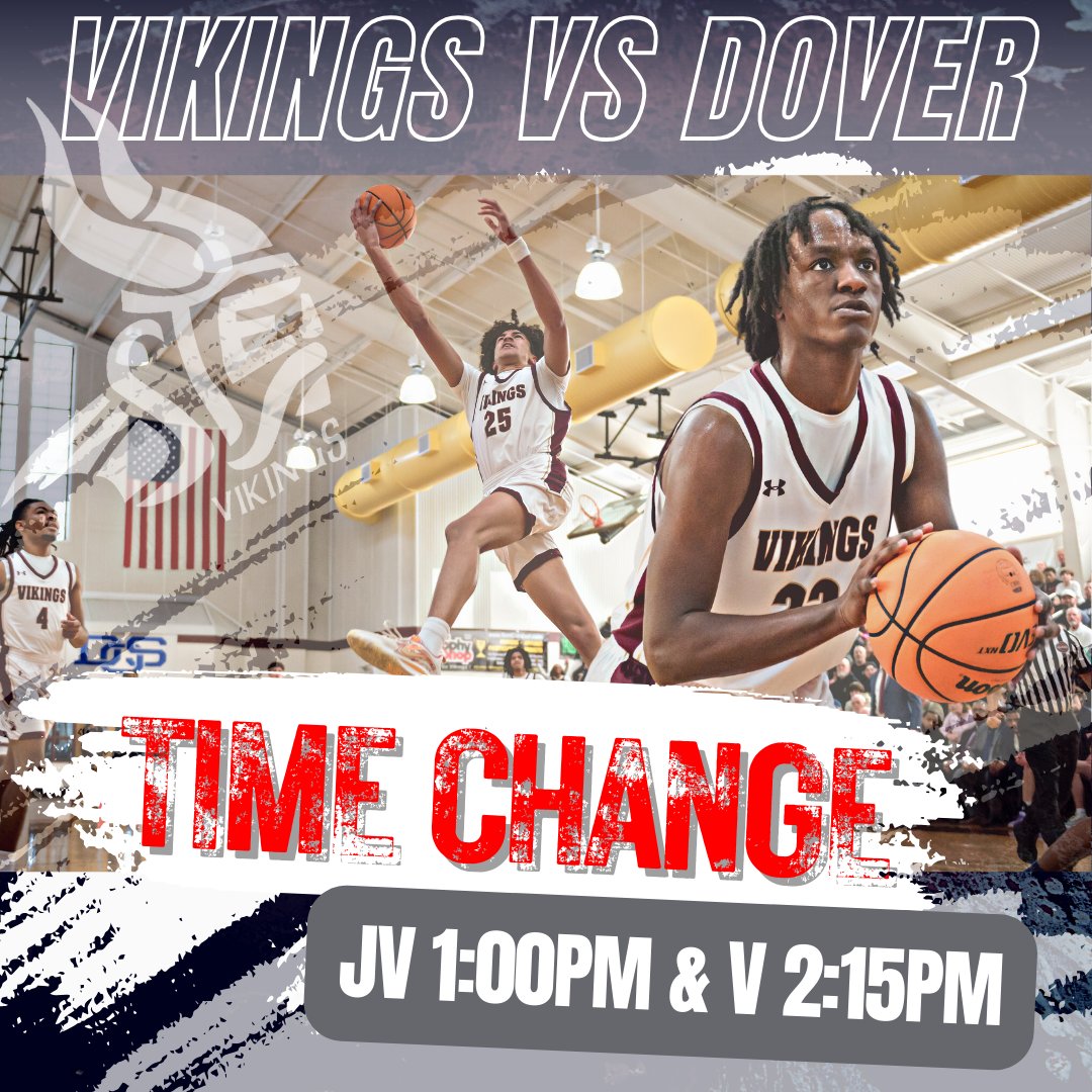 Tomorrow's Home Boys Basketball game vs Dover is ON but with a TIME CHANGE. 

St. Elizabeth vs Dover
St. E Center
JV at 1:00pm
Varsity to follow at 2:15pm

Get your tickets online, no cash at the door.
events.ticketspicket.com/agency/d6c4653…