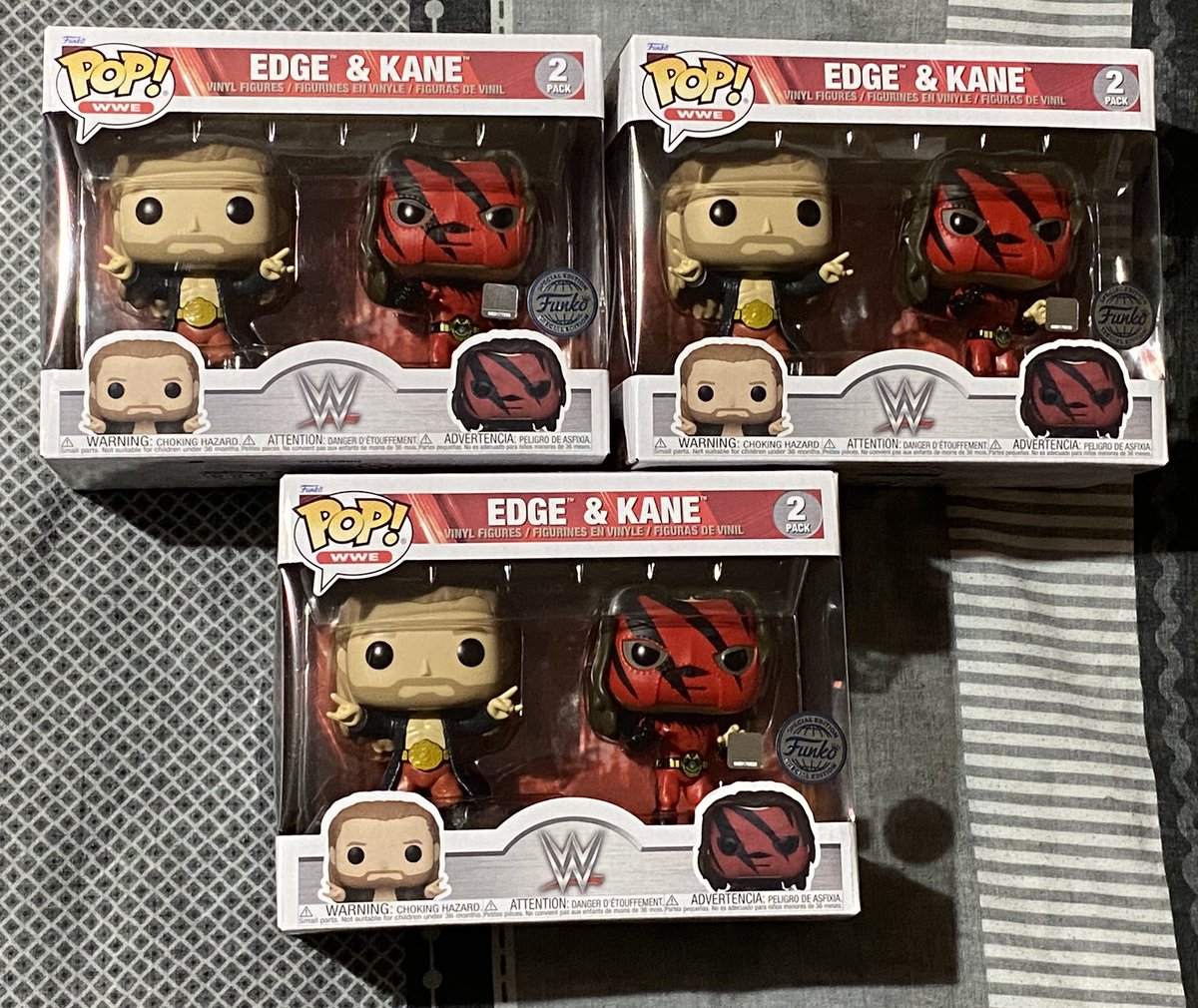 WWE Edge &amp; Kane 2 pack Funko Pop set.