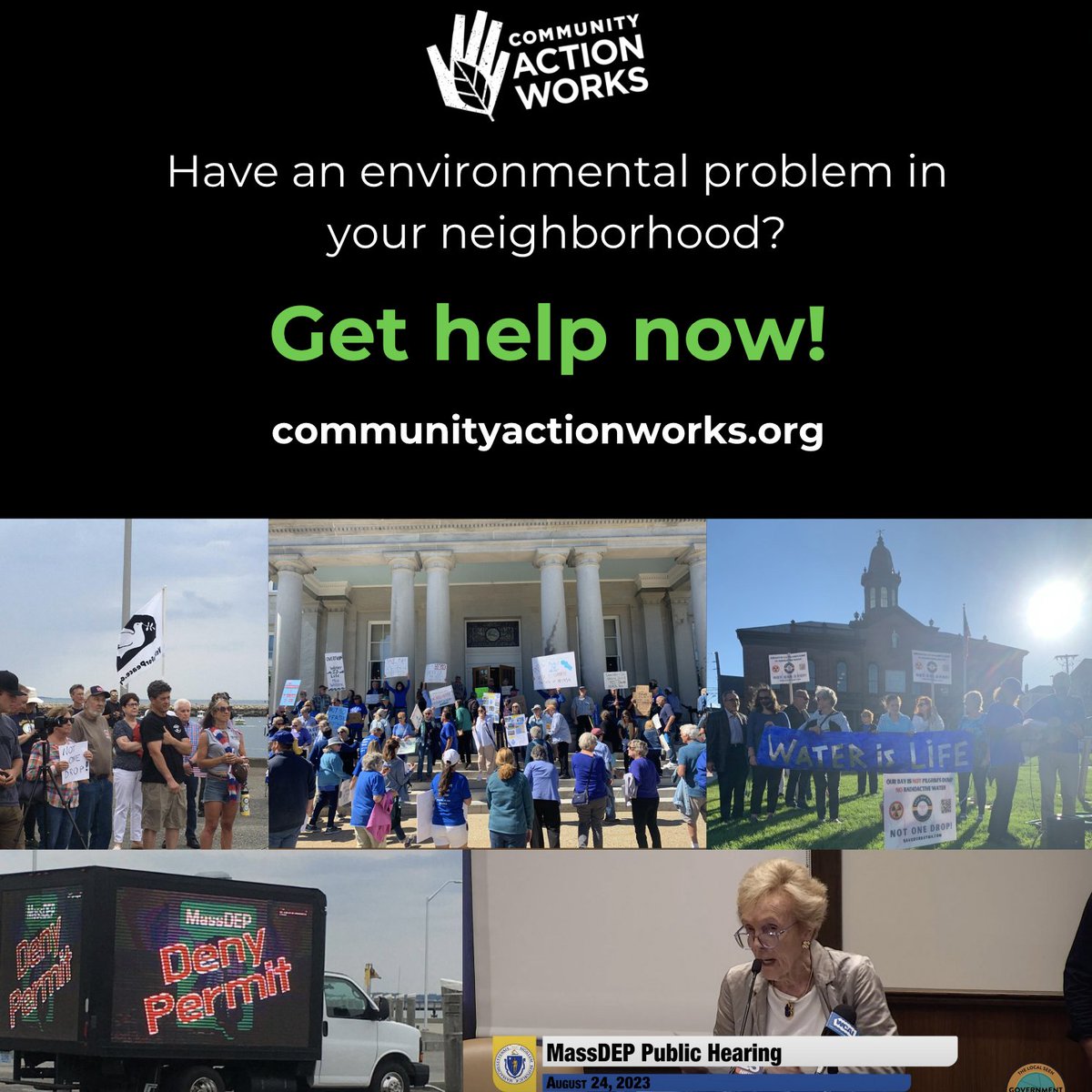 ComActionWorks's tweet image. We have a new website to ring in the new year! Check out communityactionworks.org to find resources, trainings and assistance you need to fight environmental problems at the local level!