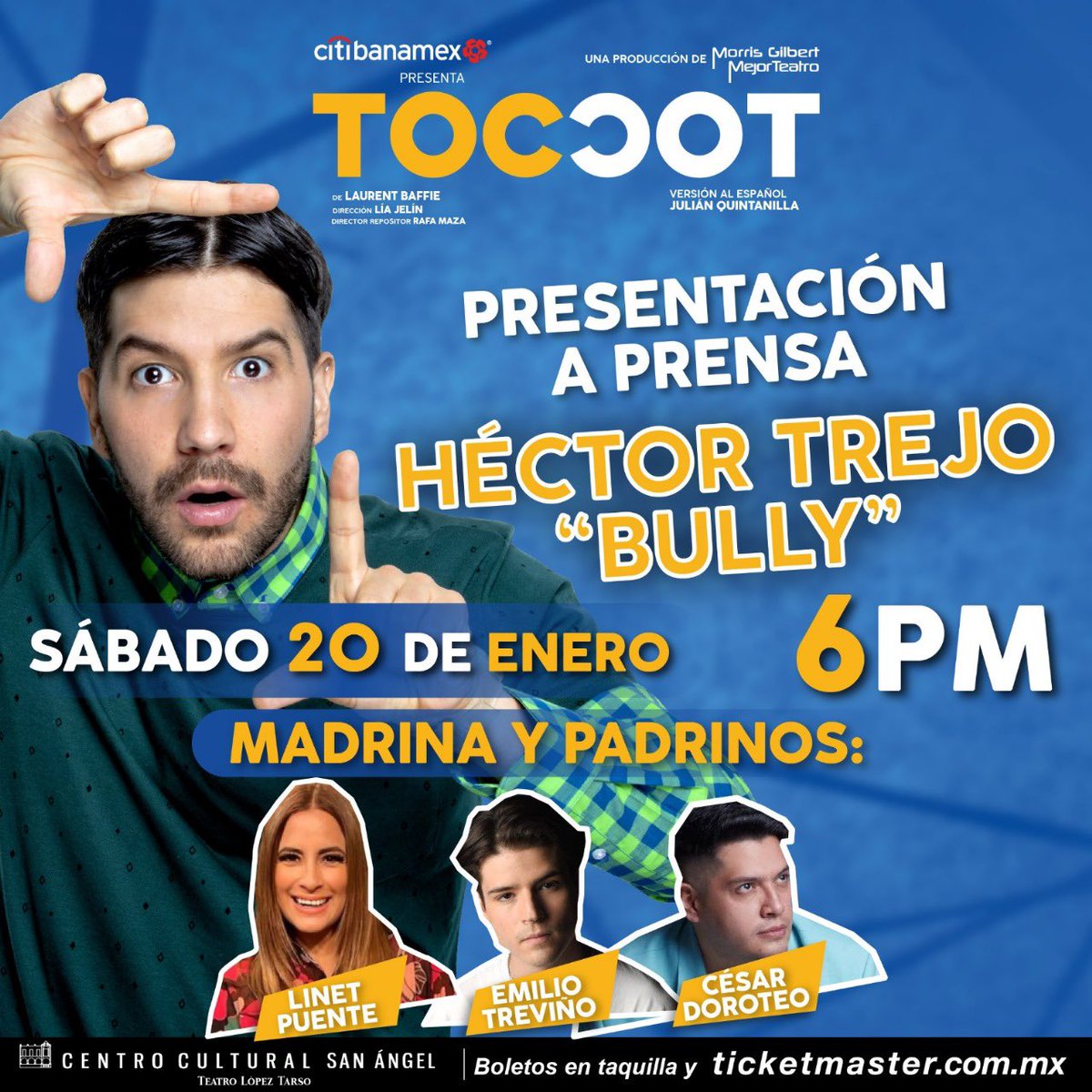 Entretenia's tweet photo. Tenemos PASES DOBLES! 

“Toc Toc” MAÑANA 18:00 Centro Cultural San Angel. 

Dinos tu nombre y por qué estás loc@ y listo! https://t.co/k6HXaK6T81