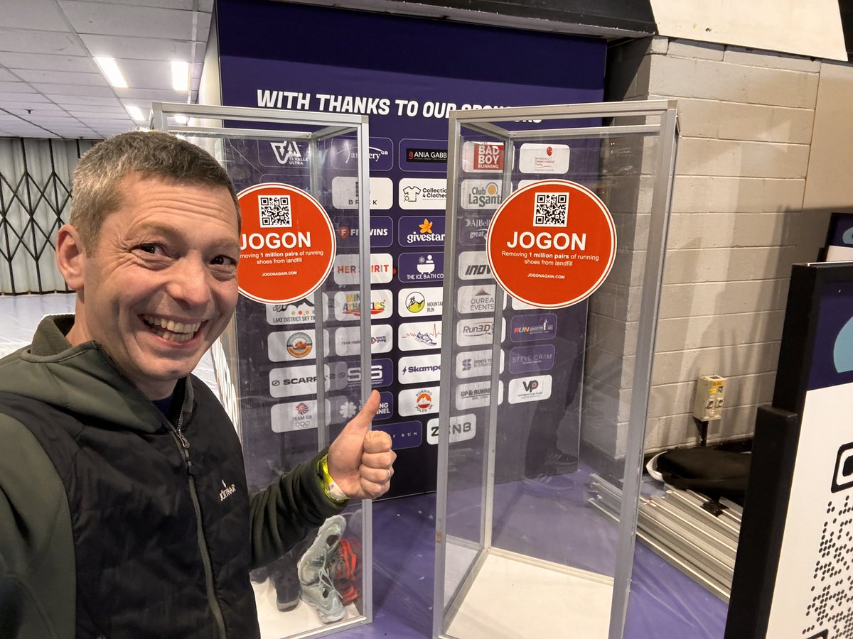 All set for the <a href="/nationalrunshow/">National Running Show</a> ! Come say hello and bring your unwanted running shoes