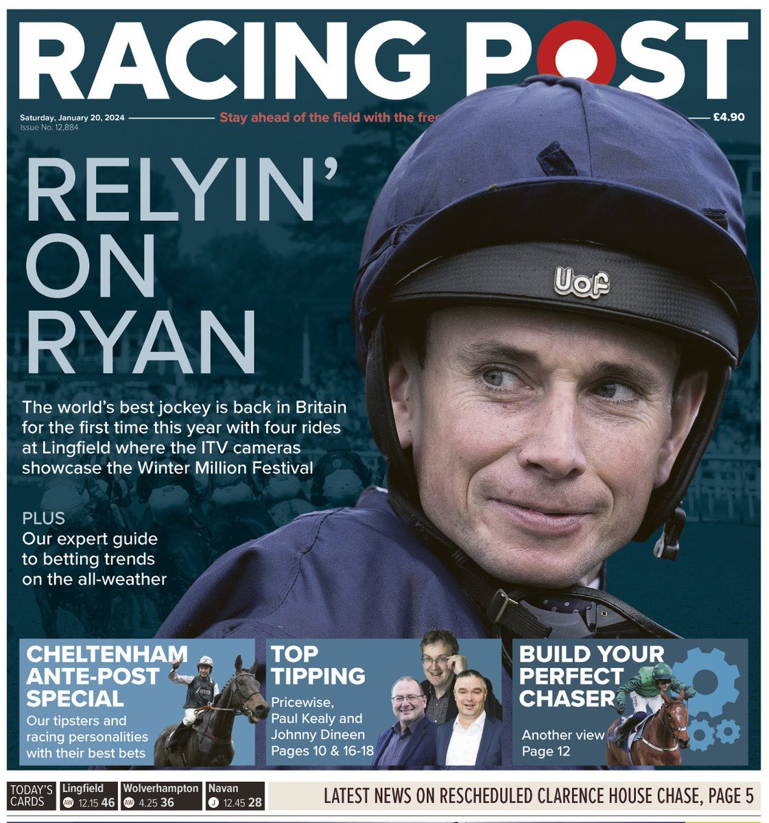 RACING POST: Relyin’ On Ryan #TomorrowsPapersToday