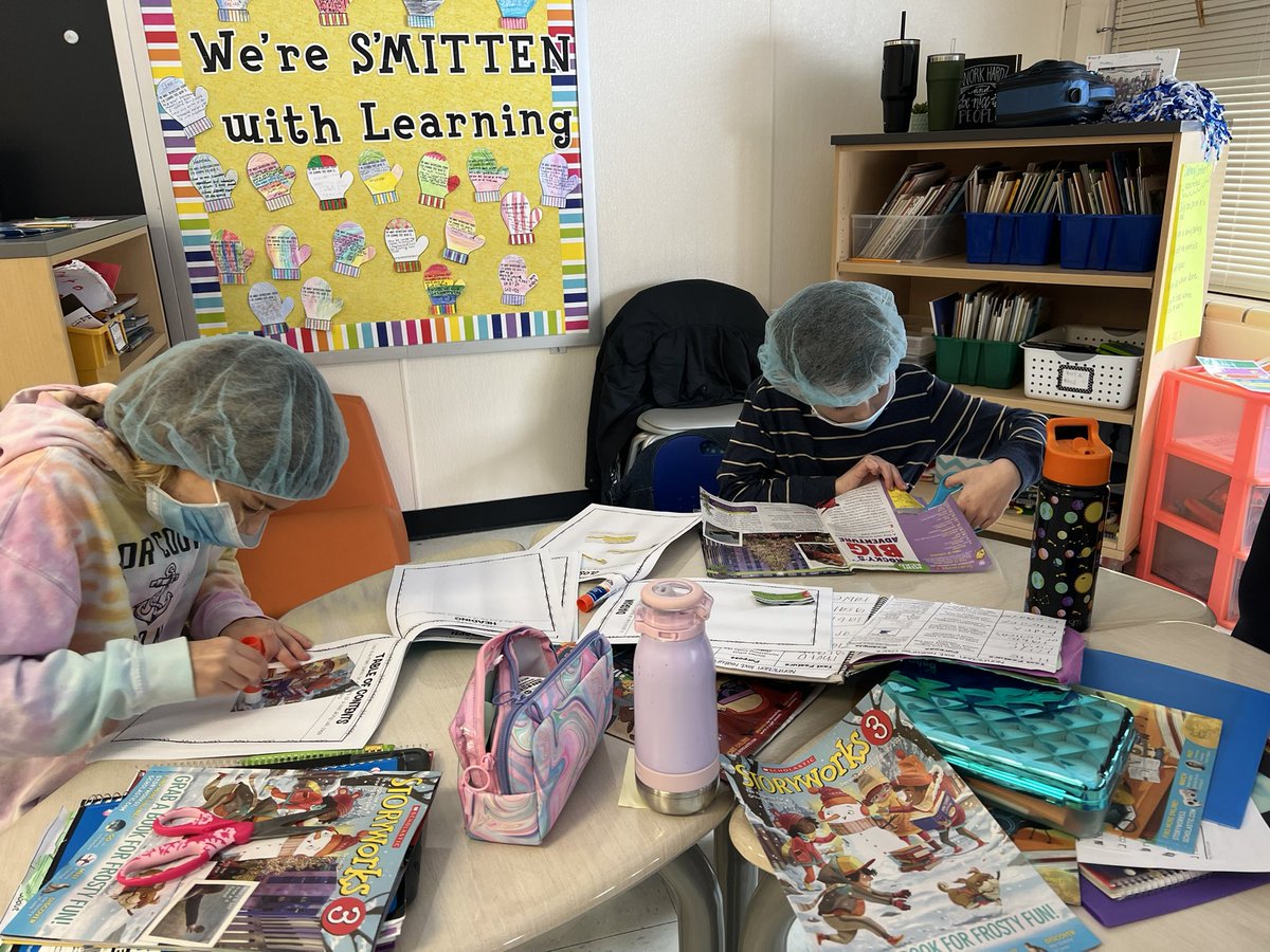 It was a very busy morning in OR 103. We dissected magazines looking for non-fiction text features.