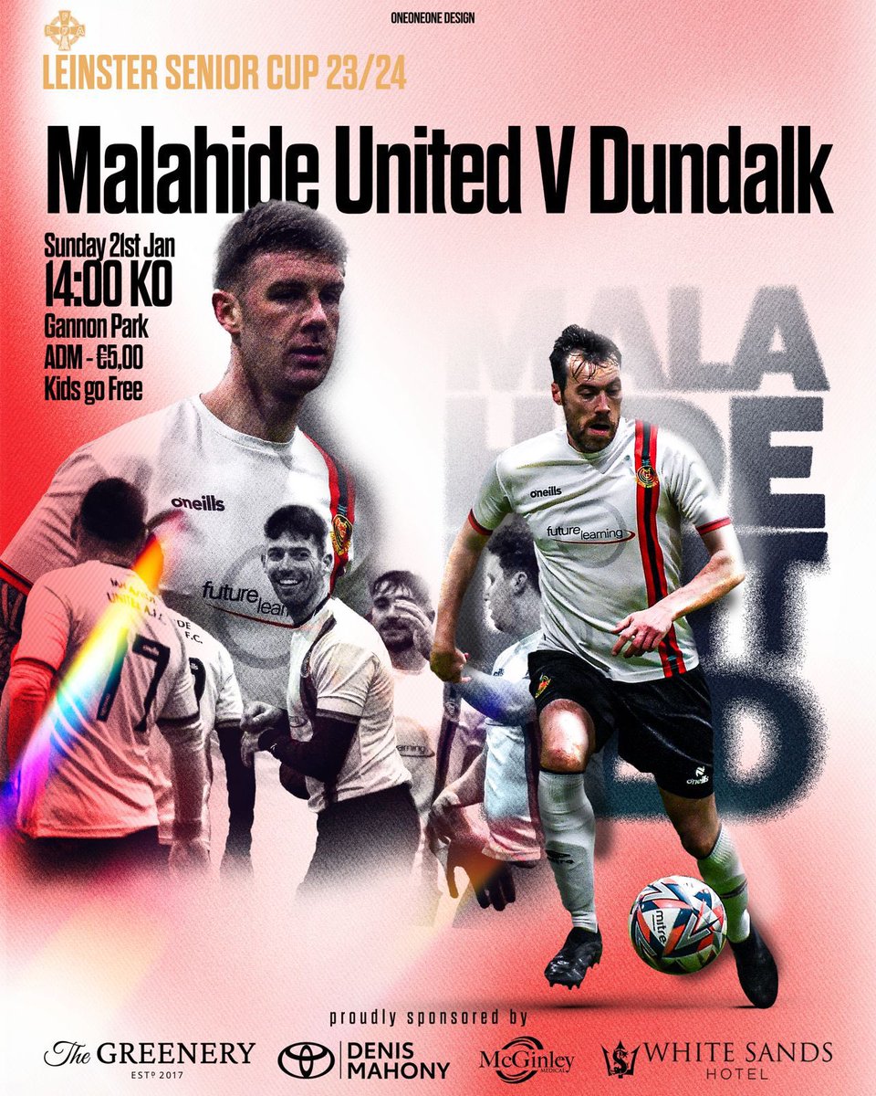 We welcome Dundalk to Gannon Park in the first group stage game of the Leinster Senior Cup this Sunday. Kick off 2pm. Hope you can get up to support 🔴⚫️ #malahideunited #MalahideUtdAFC @whitesandshotelportmarnock @thegreenerymh @denismahonygroup @dundalkfc_