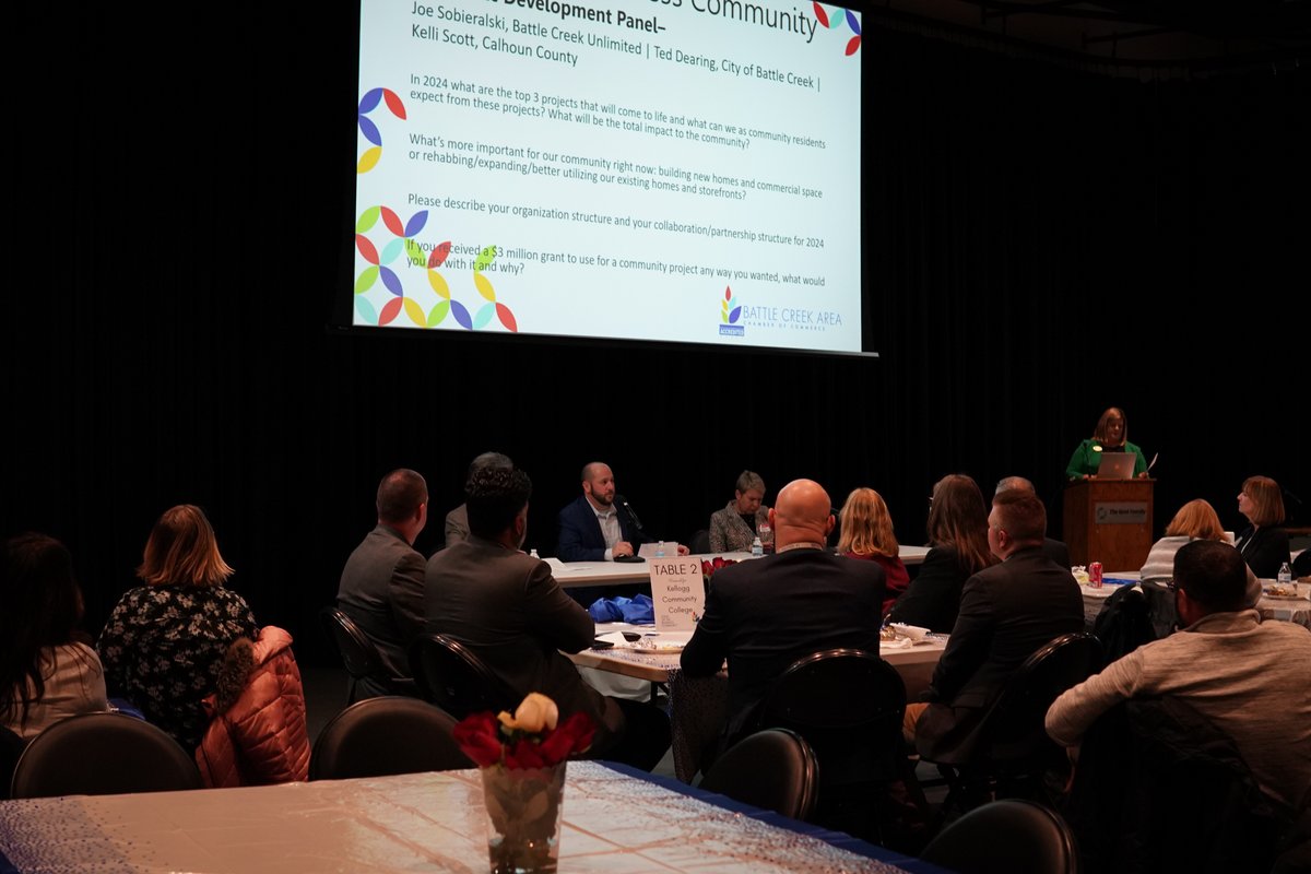 President &amp; CEO, Joe Sobieralski, was a panelist at today's State of the Business Community event hosted by the chamber. He covered - critical importance of increasing/improving housing in Battle Creek, the importance of both new growth/reinvigorating existing spaces &amp; BCU.