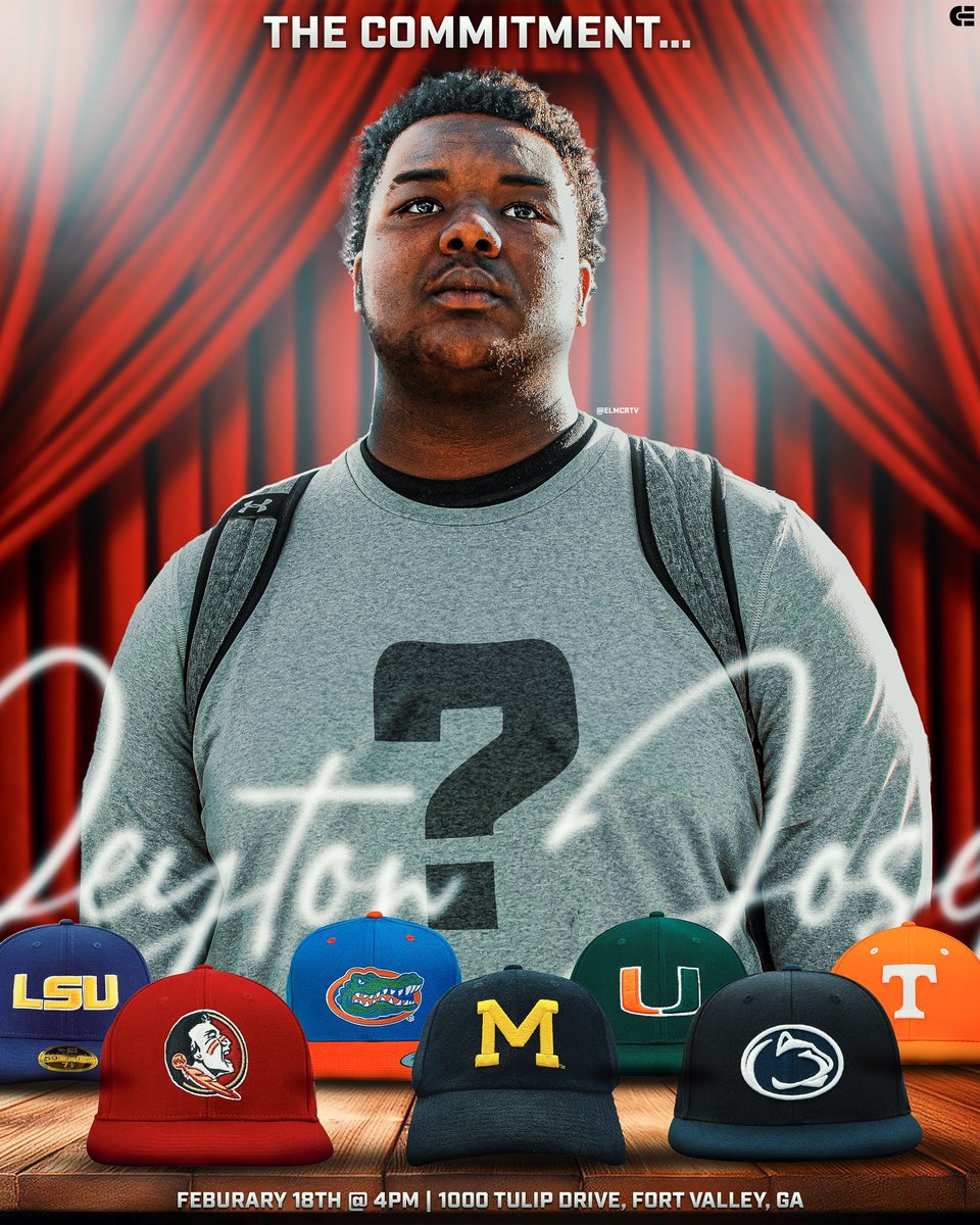 Peyton “Pgroovy” Joseph (@d1pey) on Twitter photo THE WAIT IS OVER first and foremost I want to thank god for the opportunity he has given me to achieve and chase my dreams TO MY PARENTS AND SUPPORT SYSTEM THANK YOU FOR IT ALL🙏🏽💯 #ITSTIME🙏🏽
-February-18th 4pm <a href="/CoachEdwards10/">Jeremy Edwards</a> <a href="/BearDownHOCO/">HOCO FOOTBALL</a> <a href="/JeremyO_Johnson/">Jeremy Johnson</a> <a href="/ChadSimmons_/">ChadSimmons</a> <a href="/Rivals/">Rivals</a> THE WAIT IS OVER first and foremost I want to thank god for the opportunity he has given me to achieve and chase my dreams TO MY PARENTS AND SUPPORT SYSTEM THANK YOU FOR IT ALL🙏🏽💯 #ITSTIME🙏🏽
-February-18th 4pm <a href="/CoachEdwards10/">Jeremy Edwards</a> <a href="/BearDownHOCO/">HOCO FOOTBALL</a> <a href="/JeremyO_Johnson/">Jeremy Johnson</a> <a href="/ChadSimmons_/">ChadSimmons</a> <a href="/Rivals/">Rivals</a>