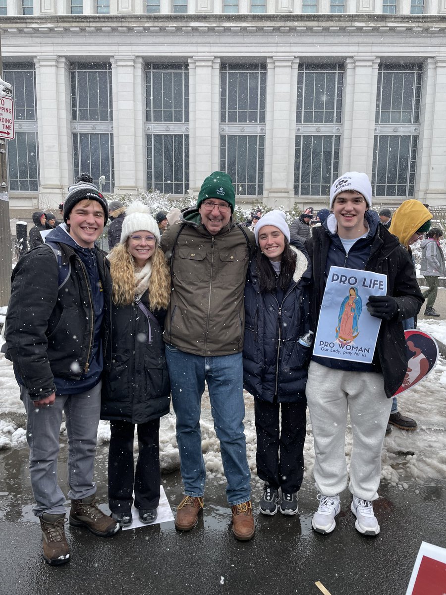 We are incredibly proud of the West Catholic students (and alumni) who traveled to Washington, D.C. to participate in today's March for Life. These Falcons joined a crowd of thousands who marched in cold, snowy weather to stand up for the sanctity of life. ❄️