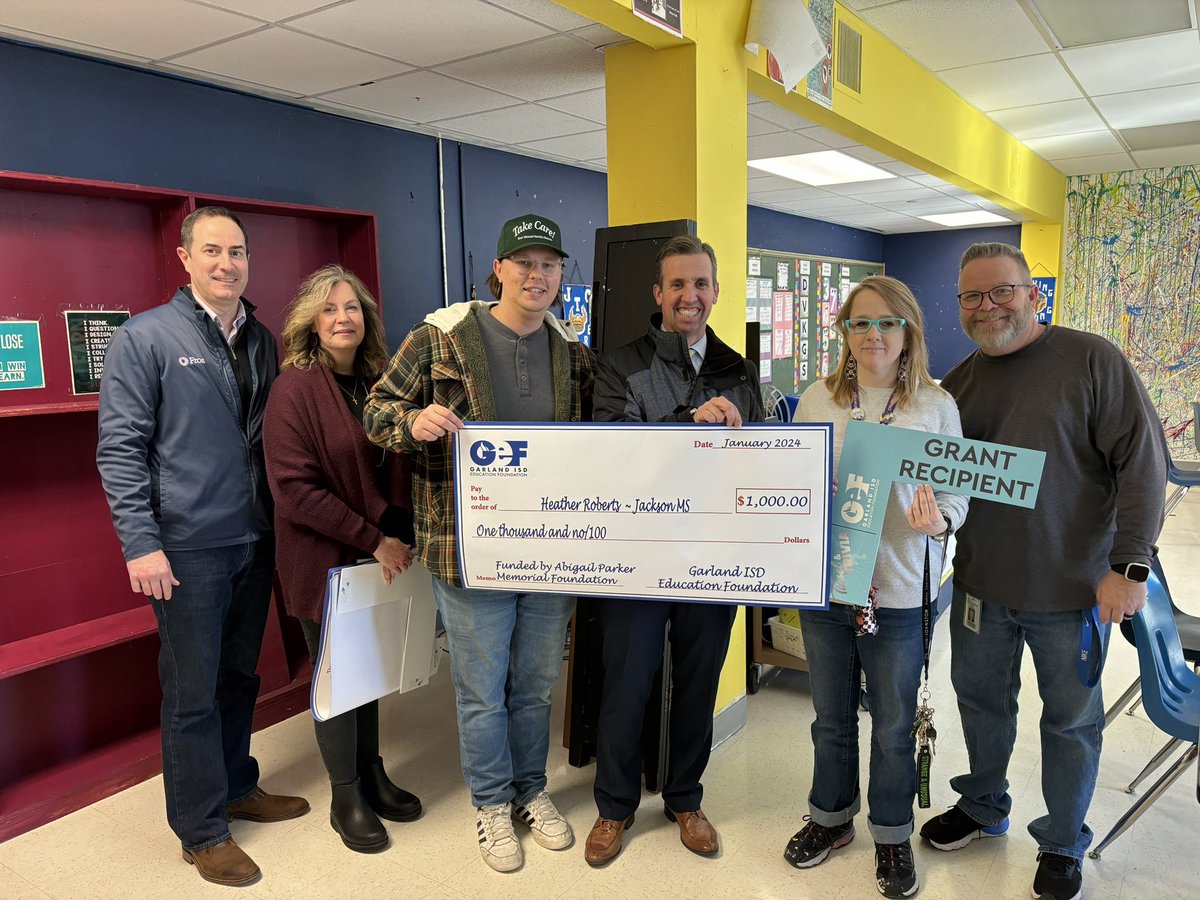 Congratulations you our Jackson teachers who won grants! Thanks GEF! Way to #gobig!