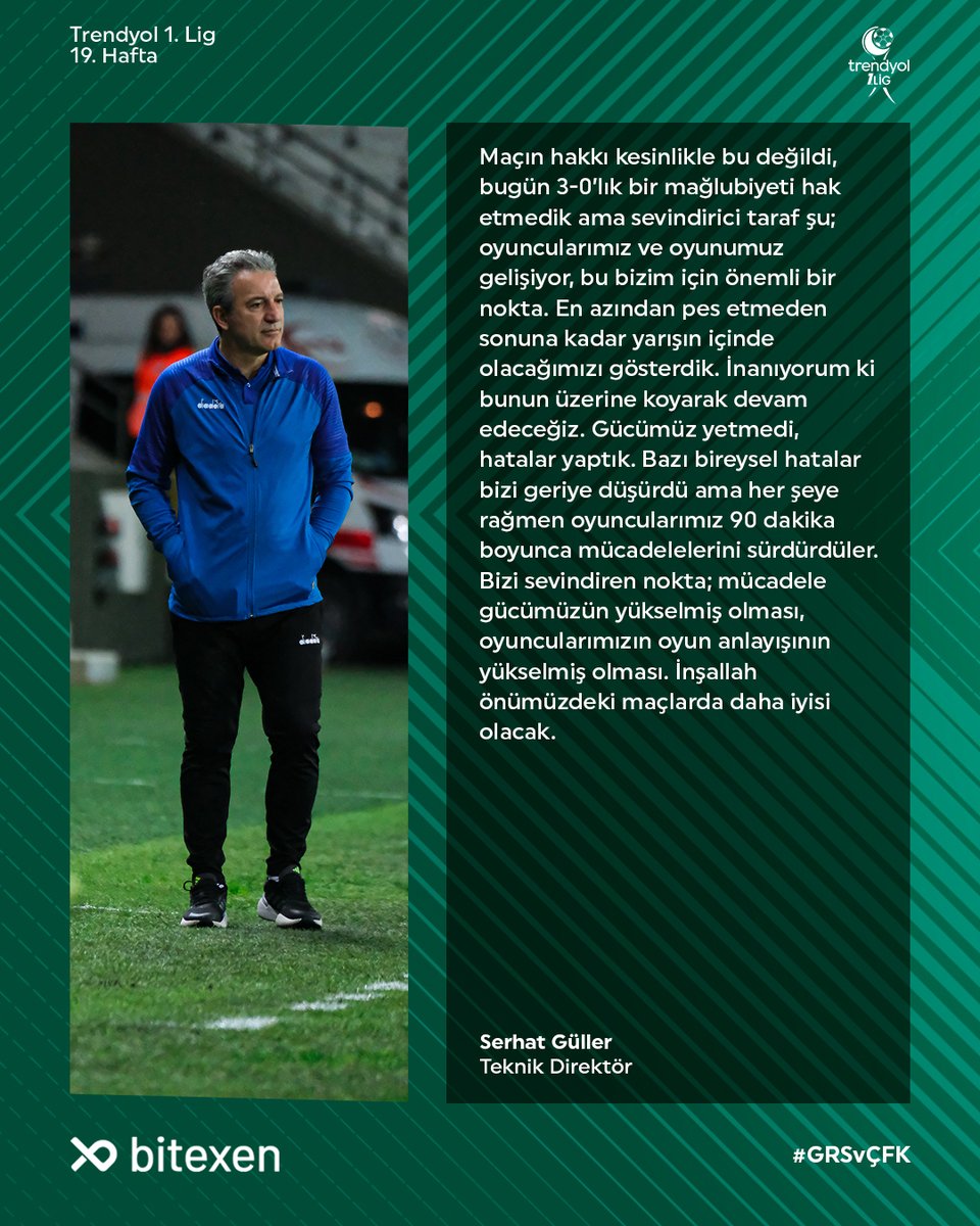 Teknik Direktörümüz Serhat Güller, A. Çorum FK maçı sonrası açıklamalarda bulundu. #GRSvÇFK