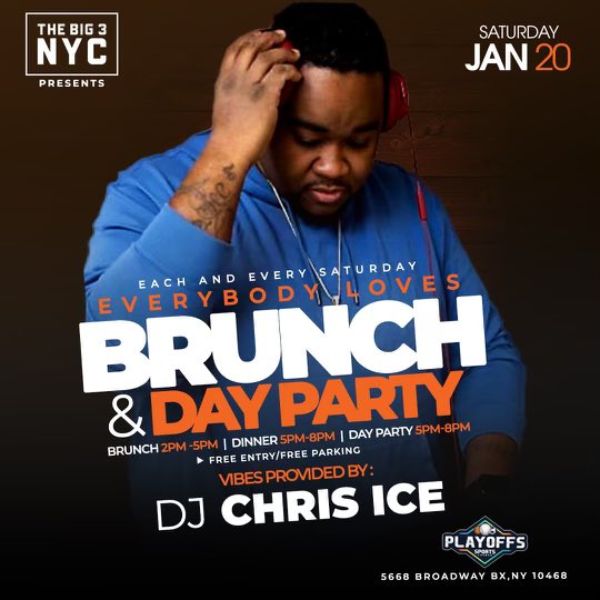 Tomorrow we brunching at playoffs pull up on me………