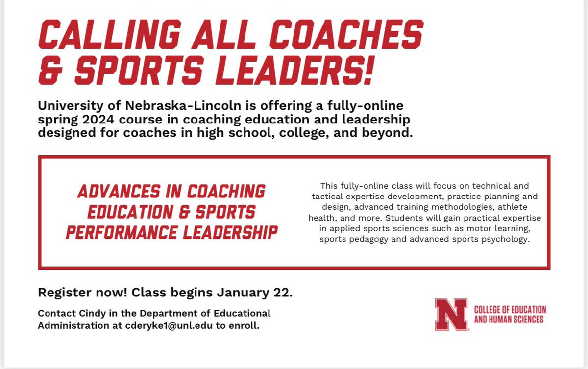 I wish we had classes like this when I started coaching. World class professor leading this class. Dare to be Great! especially if you are coaching!