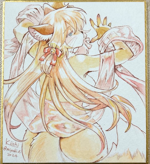 こちらが一般頒布の色紙イラストです。

1、2枚目 各5,000円
3枚目 各1,000円
(入場1部、2部で頒布枚数分ける可能性有り)

余裕あったら増やします。 