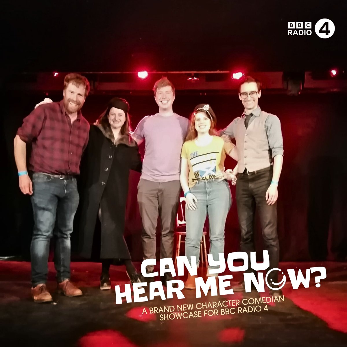 ‘Can You Hear Me Now?’ airs SUNDAY 7.15pm @BBCRadio4 a character comedy showcase featuring some of the best new character performers on the circuit, and what a line up we have for our pilot show! @lornlornlors @BigDirtyFry @EleanorMorton @mc_hammersmith & host @standupfarmer 👍