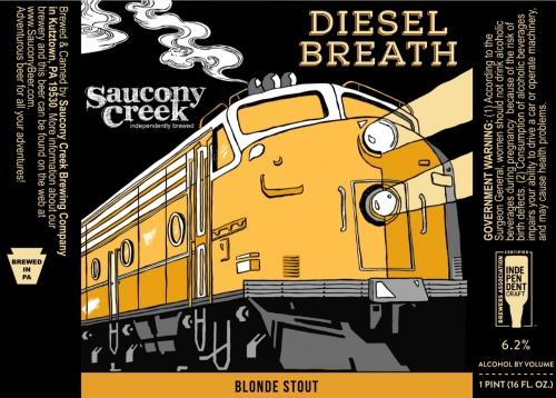 RAILMag's tweet photo. Train Beer Friday: Diesel Breath blonde stout by @SauconyBeer, available at their taproom in downtown Reading, Pa., at the location of the once and perhaps future Reading station on the former Reading main line. Reading-Philly-NYC is #20 on my Corridor ID projections ranking... https://t.co/PKer5uEico