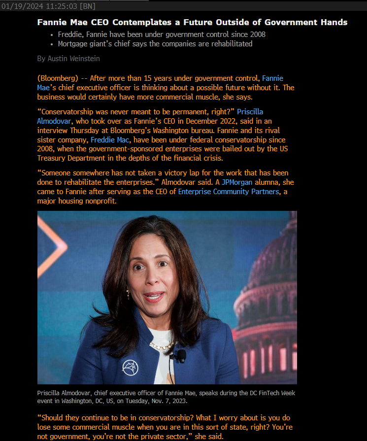 DoNotLose's tweet photo. $FNMA #FANNIEGATE Unprecedented --- the CEO of Fannie Mae talks about a victory lap for Fannie Mae exiting conservatorship. https://t.co/Opp8DINJfl