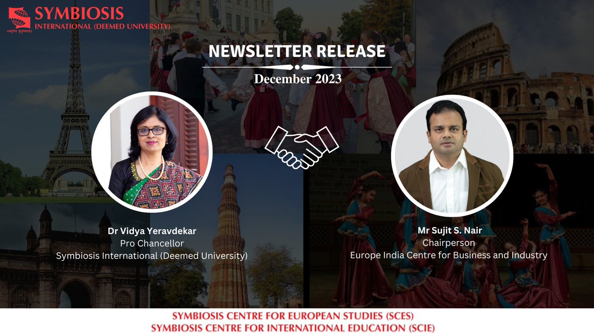 Here's presenting our monthly newsletter that spotlights the Europe India Centre for Business and Industry (EICBI).Enjoy reading the December 2023 Newsletter here:mailchi.mp/scie/scesnewsl… . . #EICBI #SCES #symbiosisinternationaluniversity #monthlynewsletter #europeanunion #EUIndia