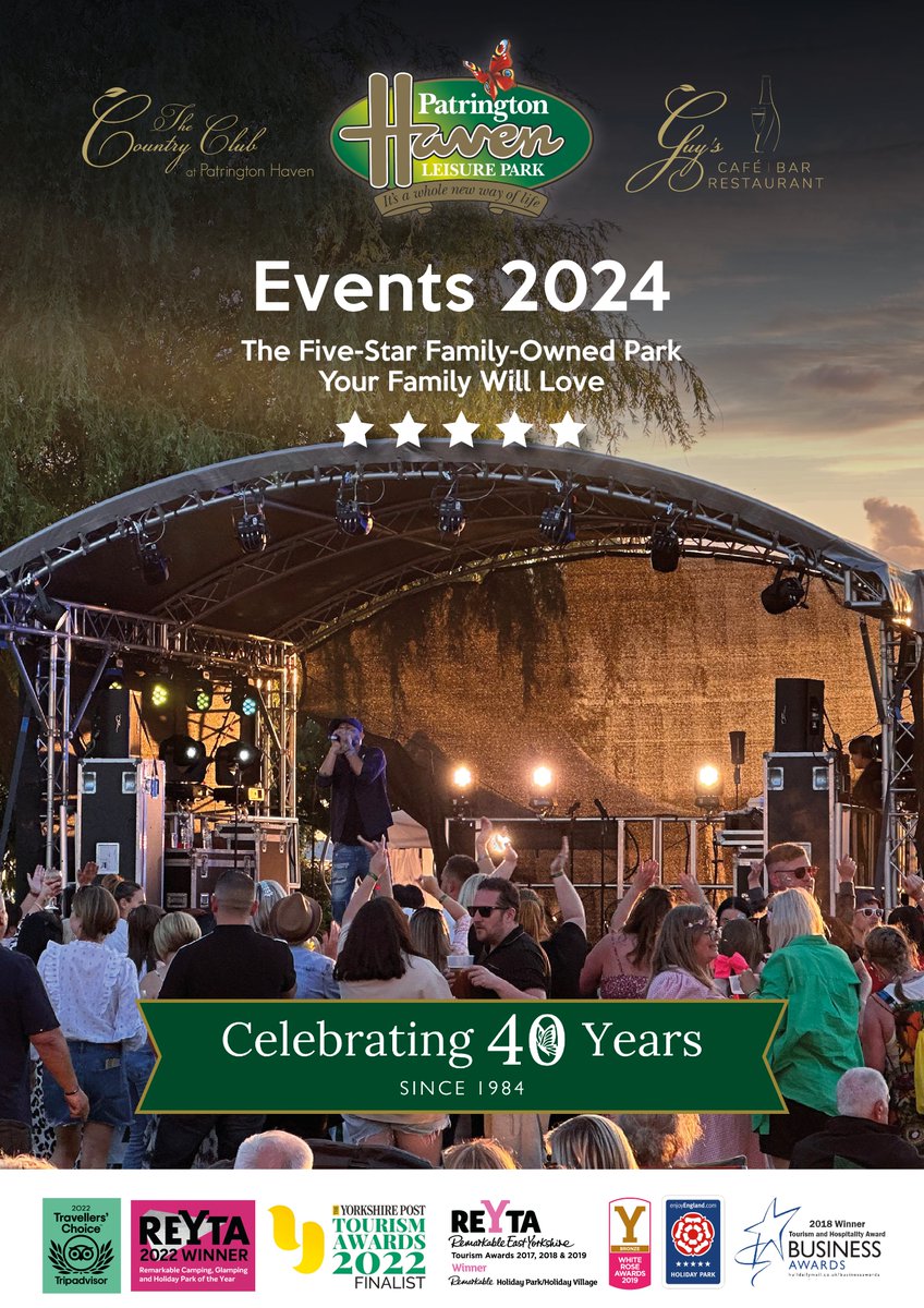 THE WAIT IS OVER... Patrington Haven Leisure Park's 2024 Events Guide is now available to view! 👀⭐️
View the 2024 Events Guide here 👉 bit.ly/3kPRM0q
#familyevents #holidaypark #eastyorkshire
