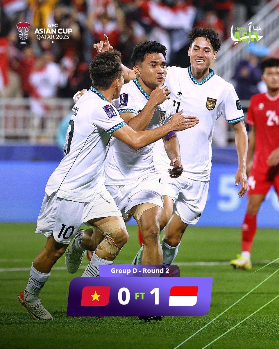 Final match result between Vietnam and Indonesia 🇻🇳🆚🇮🇩 #AsianCup2023 #HayyaAsia