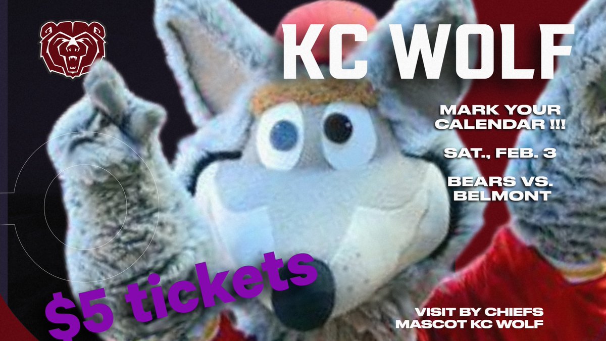 Feb. 3 game has been set for 1 p.m. Come see KC Wolf <a href="/GSBArena/">Great Southern Bank Arena</a> !