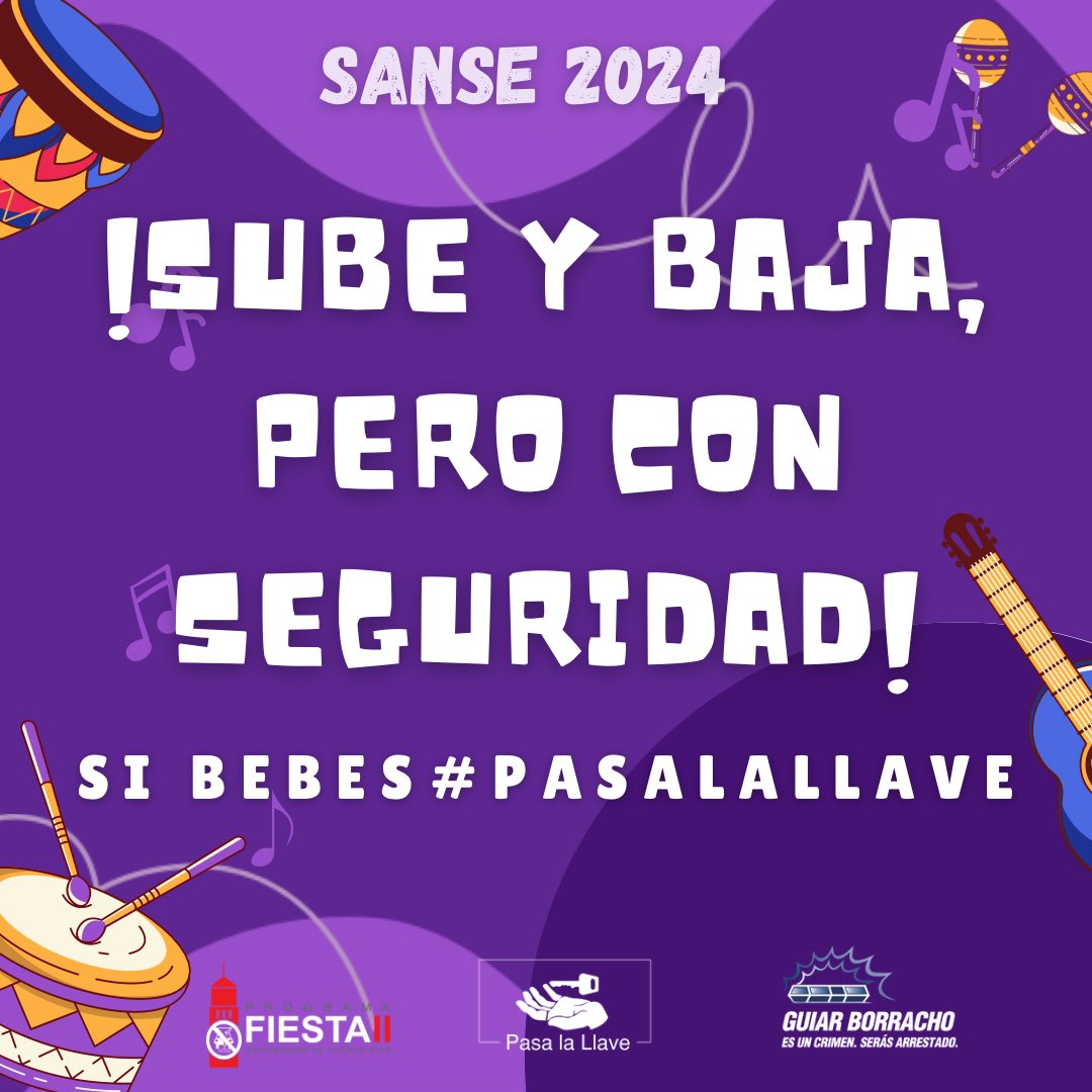 FIESTAII's tweet photo. ¡Fiesta segura, diversión sin riesgos! 🚗🎉 En el epicentro de la alegría de las SanSe 2024, presentamos el programa FIESTA II. Porque subir y bajar es aún más divertido cuando lo haces con seguridad. 🗝️✨ Si decides brindar, #PasaLaLlave https://t.co/6LSQBC0CRc