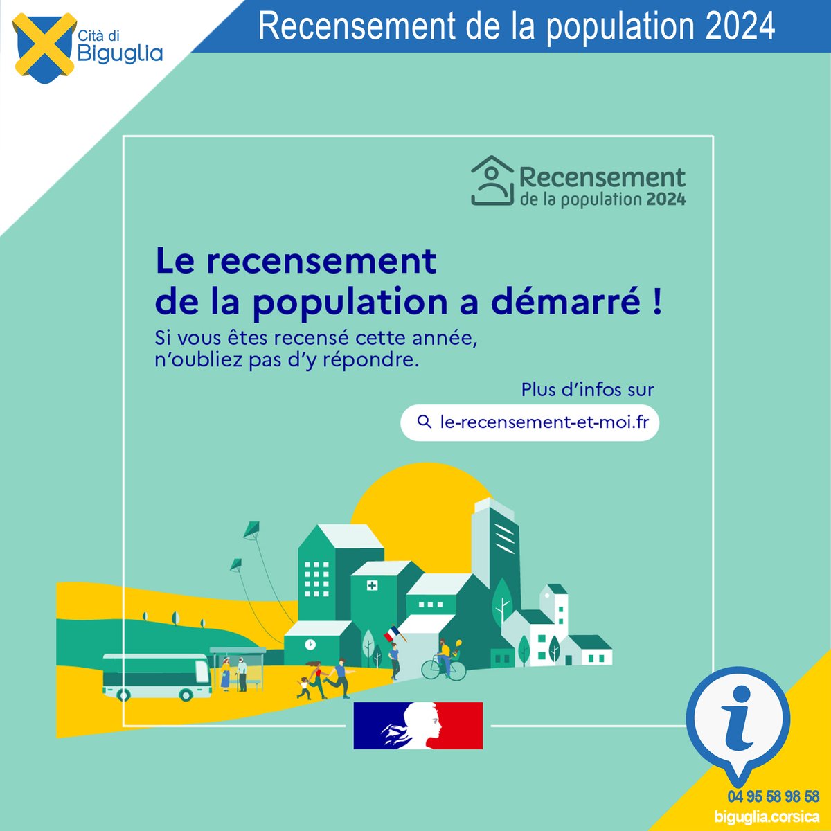 🔴Recensement de la population

➡Recensement en ligne sur :
le-recensement-et-moi.fr

Le recensement de la population est une enquête statistique obligatoire. Il permet de connaître le nombre de personnes vivant en France et de déterminer la population officielle de notre commune