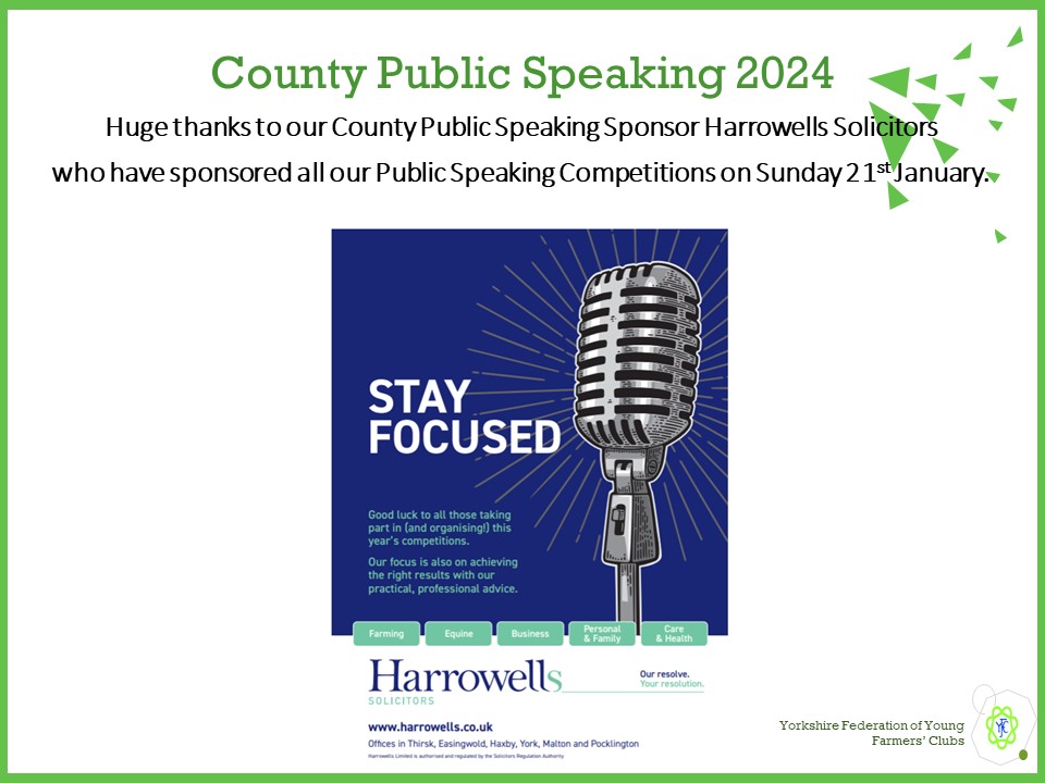 We are looking forward to our Public Speaking competitions day on Sunday. Huge thank you to our sponsors @Harrowells for supporting our event again.