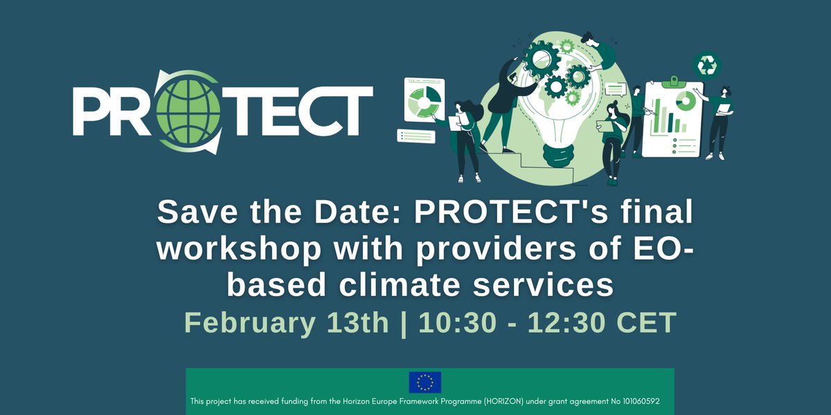 🌐 Join PROTECT's Final Online Workshop! 📷 Explore project outcomes, prep for Horizon Europe's Pre-Commercial Procurement, and network with EO-based climate services providers. 📷 Register now: bit.ly/3vKqNZN Don't miss this chance!