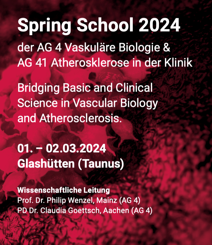 ClaudiaGoettsch (@goettschlab) on Twitter photo 🔬 Herzliche Einladung zur Spring School 2024 der <a href="/DGK_org/">Deutsche Gesellschaft für Kardiologie</a>! Die <a href="/AG4_DGK/">AG4 - Vaskuläre Biologie</a> & AG41 laden ein zur translationalen Brücke zwischen Grundlagenwissenschaft und Klinik. Die Einreichung eines Abstracts ist bis zum 1. Feb 2024 möglich. #AbstractCall #SpringSchool2024 #XThread 🧵🫀 🔬 Herzliche Einladung zur Spring School 2024 der <a href="/DGK_org/">Deutsche Gesellschaft für Kardiologie</a>! Die <a href="/AG4_DGK/">AG4 - Vaskuläre Biologie</a> & AG41 laden ein zur translationalen Brücke zwischen Grundlagenwissenschaft und Klinik. Die Einreichung eines Abstracts ist bis zum 1. Feb 2024 möglich. #AbstractCall #SpringSchool2024 #XThread 🧵🫀