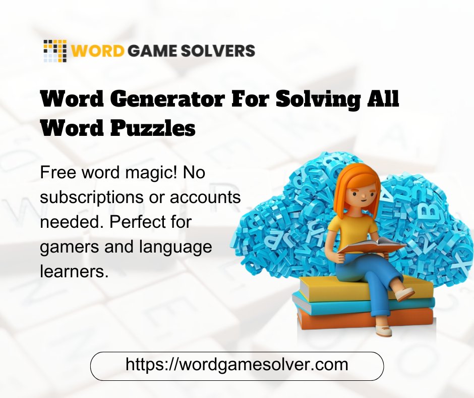 Visit:
 wordgamesolvers.com/word_generator

#WordGeneratorMagic, #CreativeWords, #WordPlayIdeas, #InstantInspiration,,#EasyWordFun, #CreativityUnleashed, #WordMagicTool, #EndlessPossibilities, #FunWithWords, #WordMagic #EndlessIdeas'#wordfinder #dictionary #wordgame #wordle #scrabble
