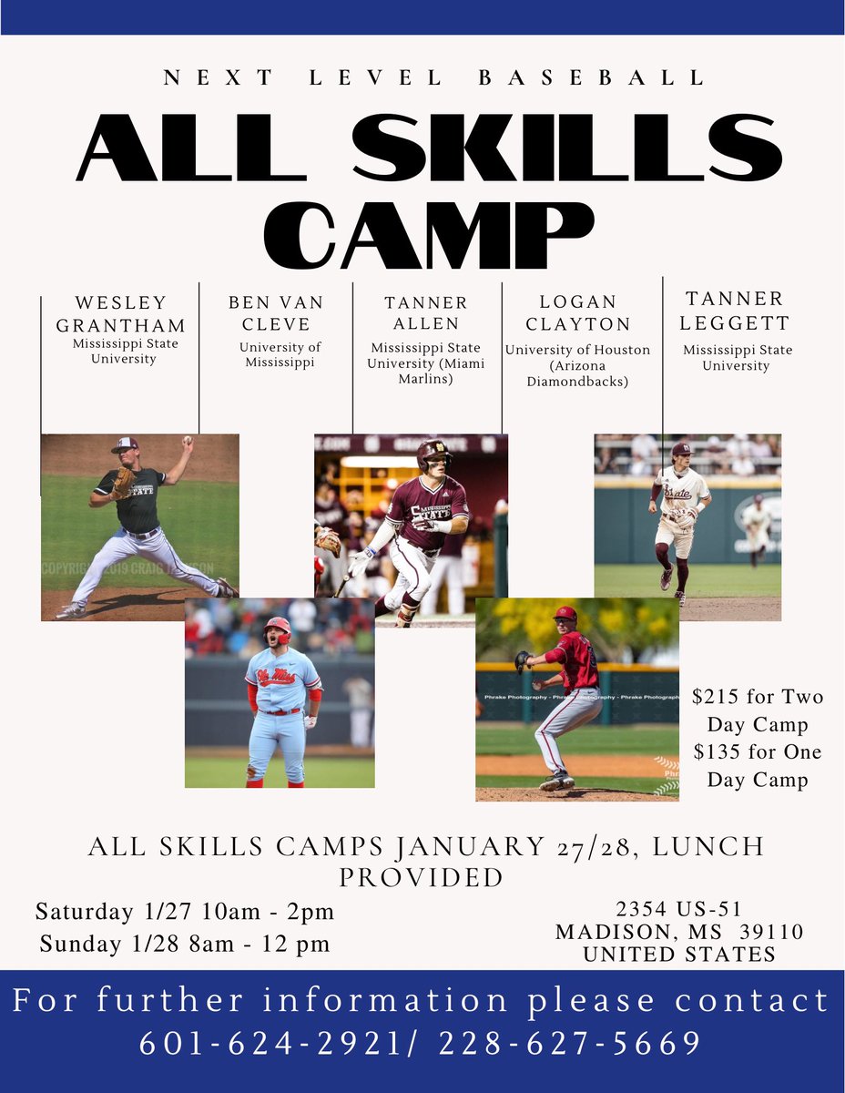All Skills Camp! Would love to see everyone there. Sign up below at either phone number!