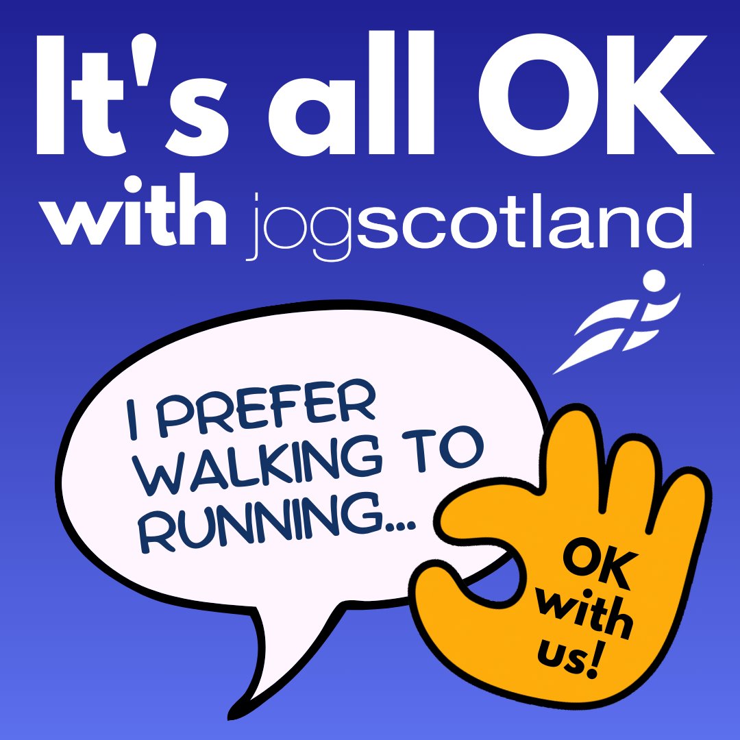 👌 IT’S ALL OK WITH JOGSCOTLAND! We know some people prefer walking to jogging – and lots of our groups have dedicated walking sessions! For some people it’s a stepping stone to starting to jog, for others, an end in itself🚶‍♀️🚶🏽🚶🏿‍♂️ Find your nearest group: jogscotland.org.uk/joggers/find-y…