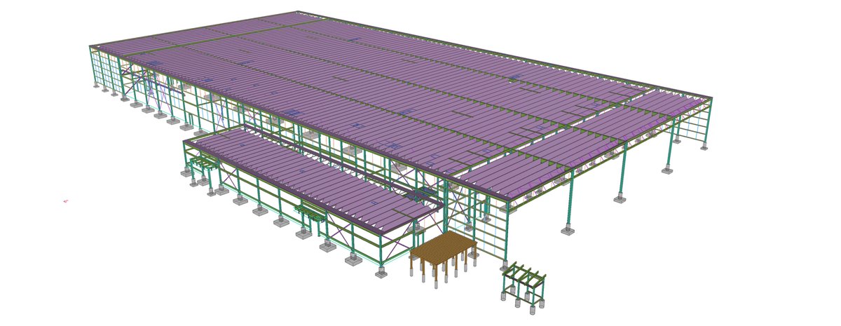 ApexStructural's tweet photo. Another large scale project in the works. 100,000+ sq. ft. shop to house pre-engineered structural systems. https://t.co/gZmw0Bi5hR