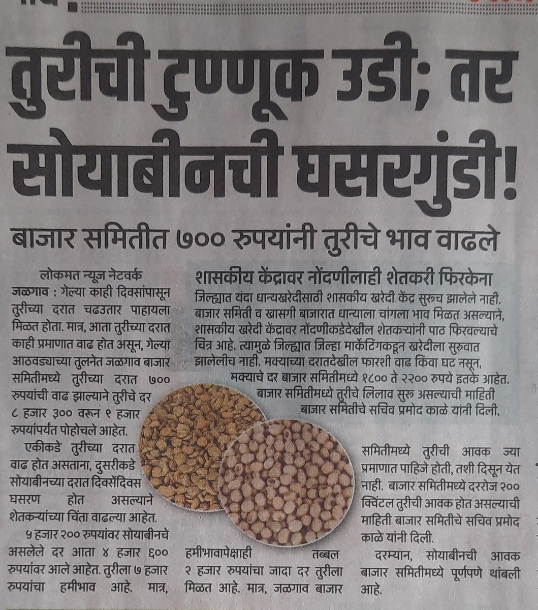 BDJade1's tweet photo. Results of drip irrigation in Pigeon pea / Arhar are amazing. Yes ! #Farmers has harvested Arhar yield 24 Qnt/Acre under #JainIrrigation drip system. Pigeon pea prices reached to Rs 9000/Qnt n farmers can get good economical returns.
#AjitJisl #FAO #Agrovisionindia #Deepakchavan https://t.co/3f84KcUhRz